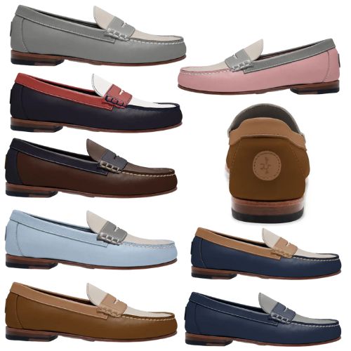 Dual-Tone Penny Loafers