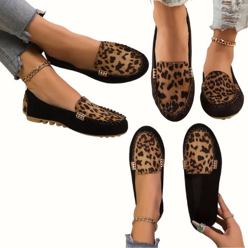 Leopard Suede Loafers
