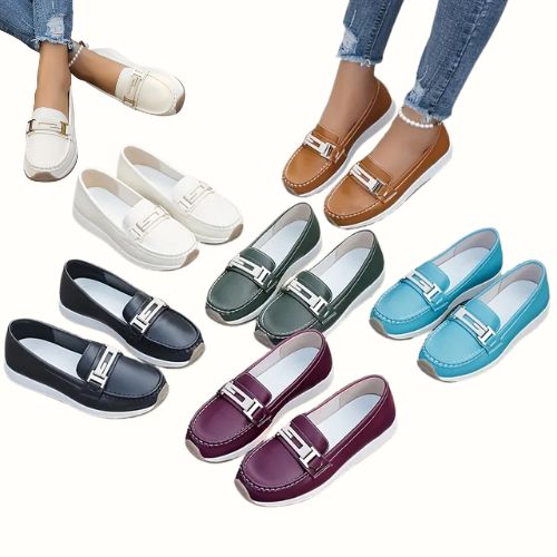 Metal Accent Loafers